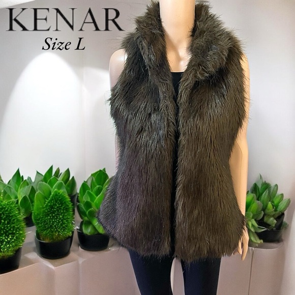 Kenar Women’s Brown Faux Fur Vest - Picture 16 of 16